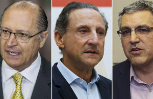 Geraldo Alckmin (PSDB) aparece com 37,5% das intenções de voto na Baixada Santista, Paulo Skaf (PMDB) com 18,7% e Alexandre Padilha (PT) com 8,5%