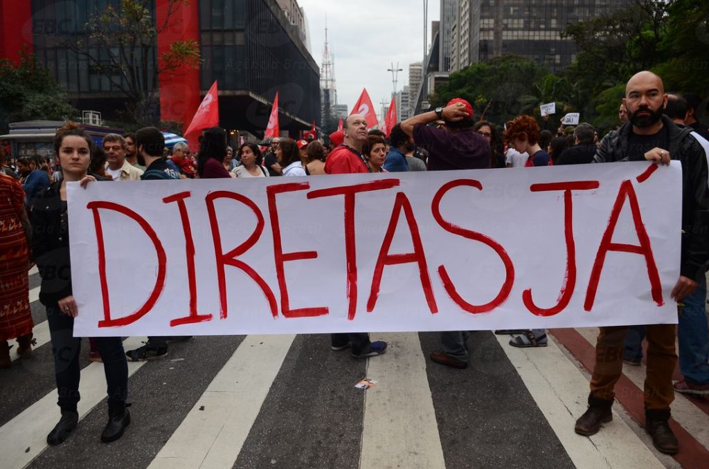 São Paulo -Manifestantes pedem novas eleições durante ato na Avenida Paulista (Rovena Rosa/Agência Brasil)