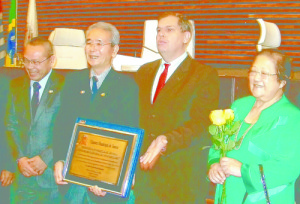 Sadao Nakai, Yoshiharu Kikuchi, Antonio Carlos Banha Joaquim e a doutora Keiko Teruya
