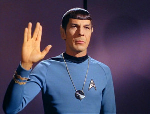 Nimoy como Mr. Spock em Jornada nas Estrelas