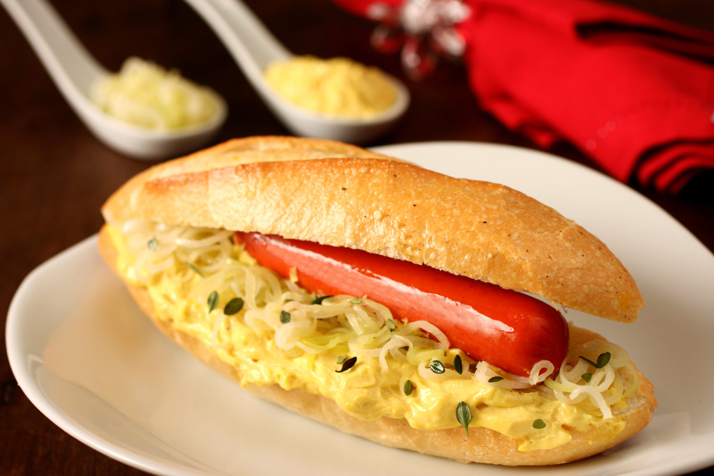 Receita: hot-dog com fondue de queijo