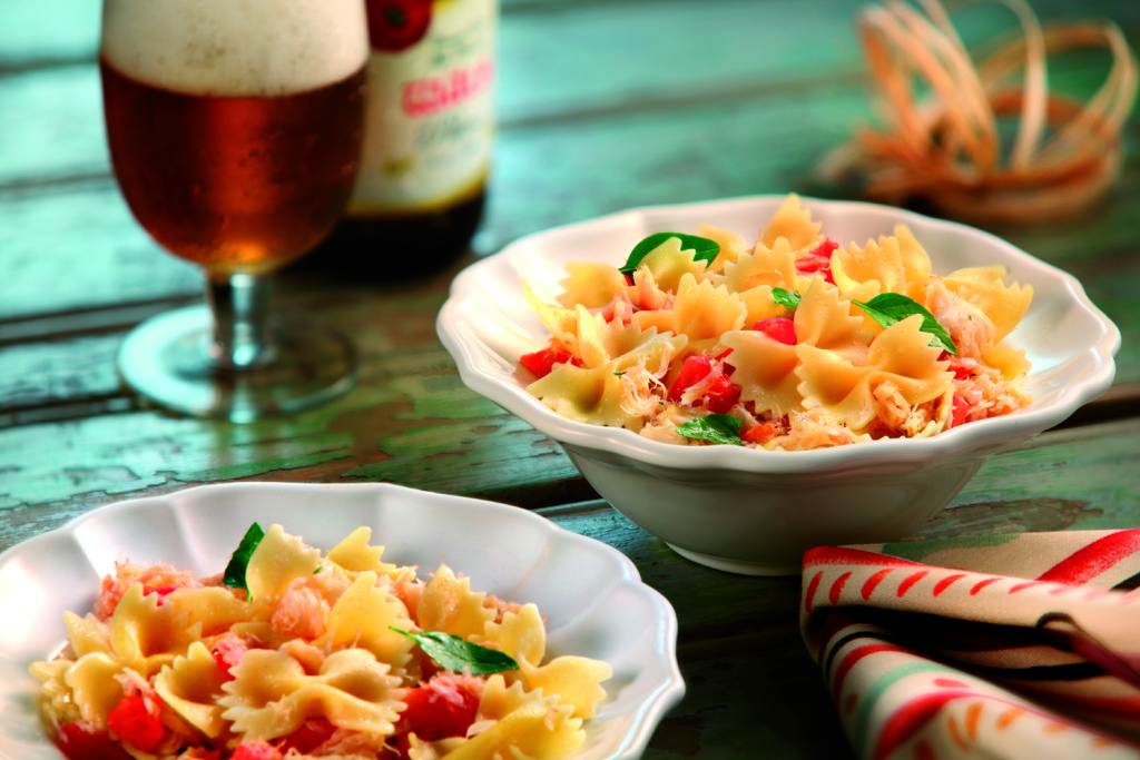 Farfalle ao Molho de Bacalhau 