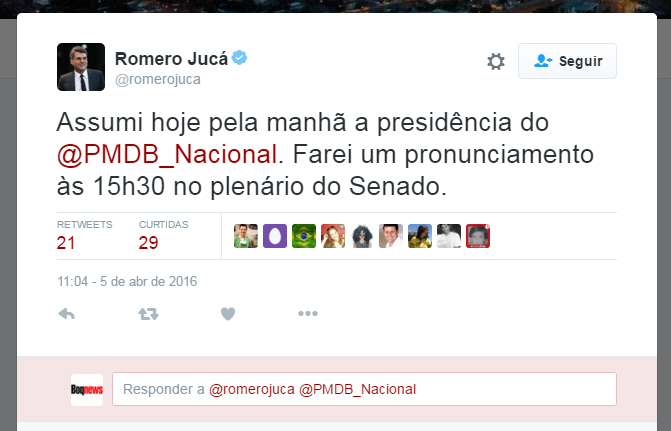 twitter jucá