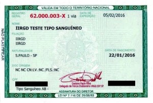 Quem quiser pode solicitar a inclusão do tipo sanguíneo na Carteira de Identidade
