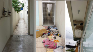 Apesar de pronto e reformado, imóvel apresenta sinais de abandono na parte externa