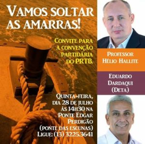 Candidatos homologaram a chapa em uma escuna