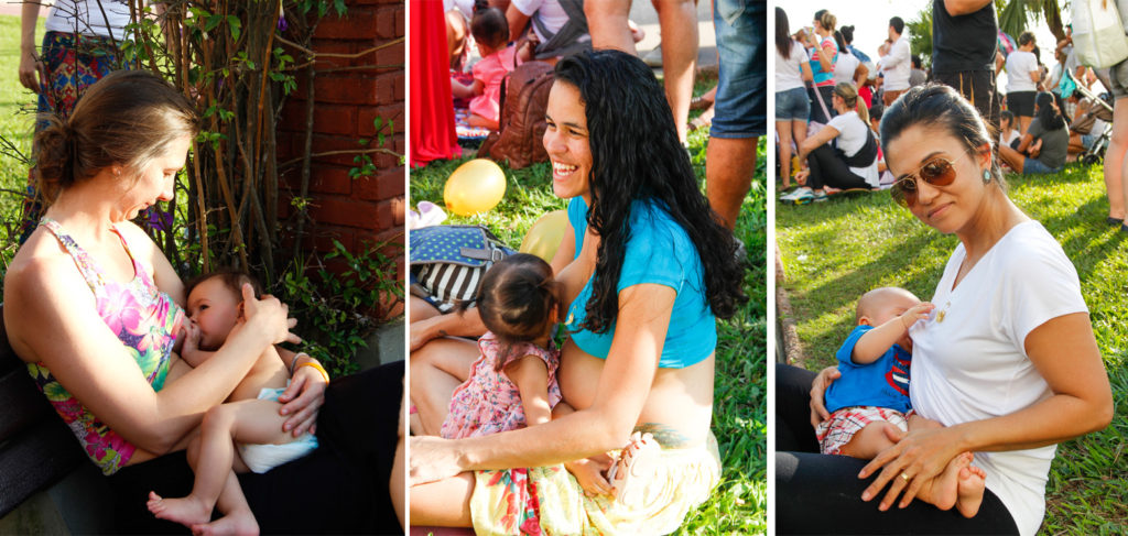 Hora do mamaço reúne mães e pais com tema Amamentar é Saudável
