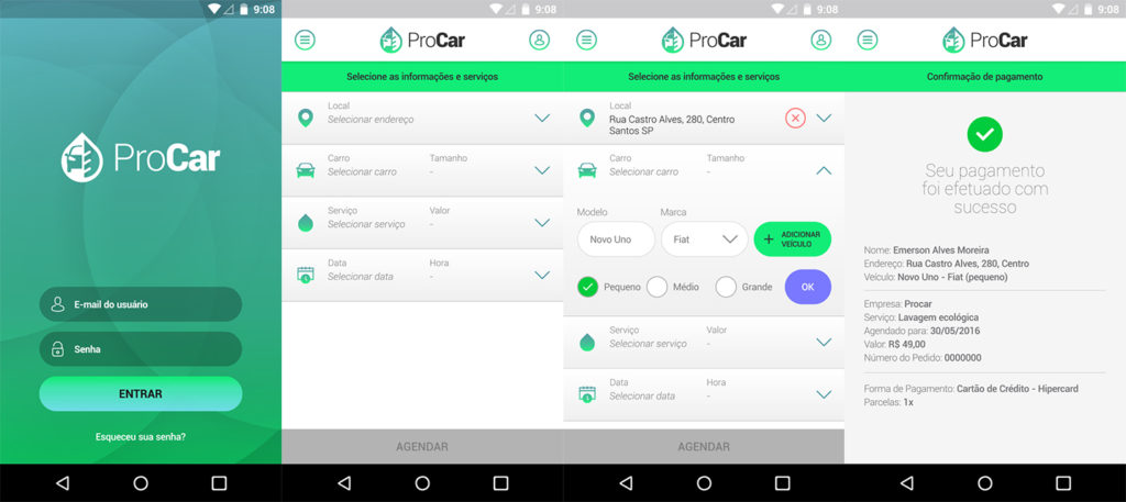 Aplicativo de agendamento de lavagem de veículos inicia cadastro de prestadores
