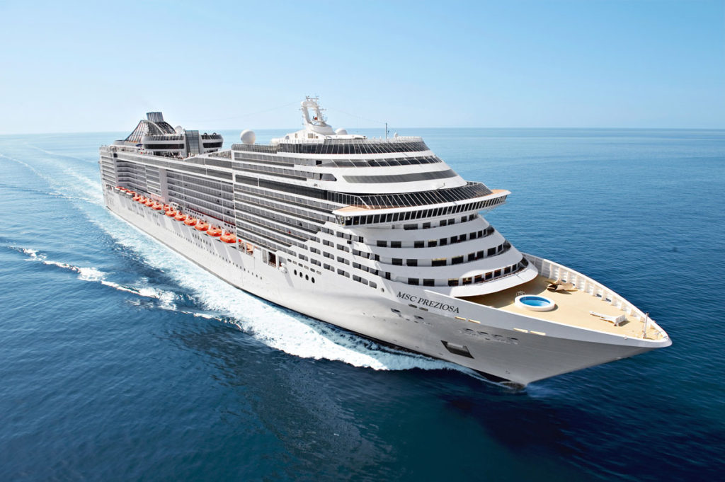 Com capacidade de acomodar mais de 4 mil passageiros, o MSC Preziosa será o maior navio da temporada
