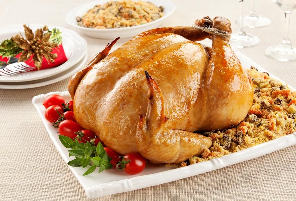 chester com farofa de legumes