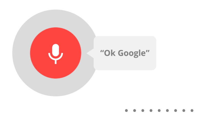 Comando de voz da Google