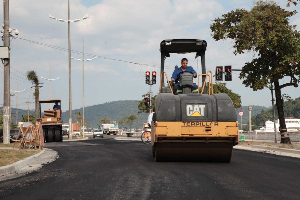 Trecho de obras da Nova Ponta da Praia em Santos está 70% executado