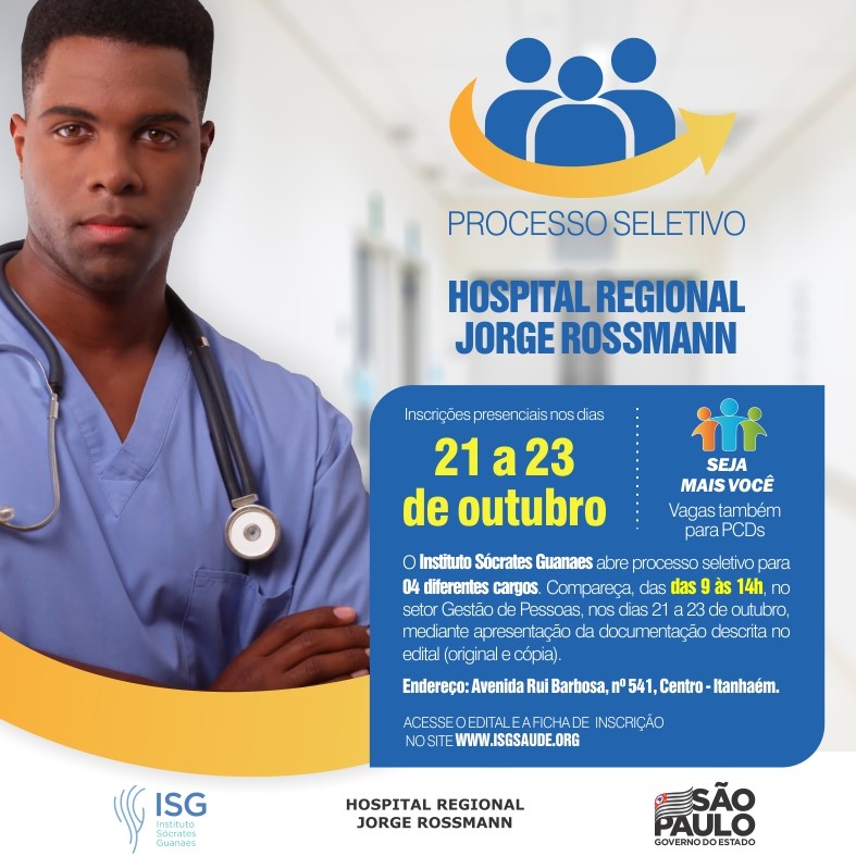 processo seletivo Hospital Regional Jorge Rossmann