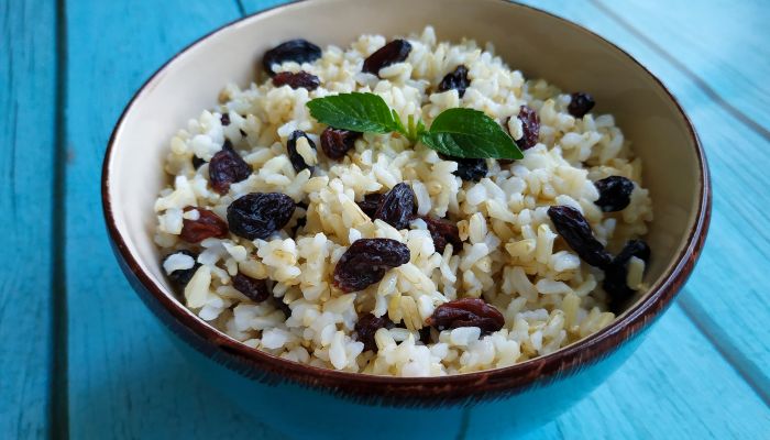 arroz de coco com passas