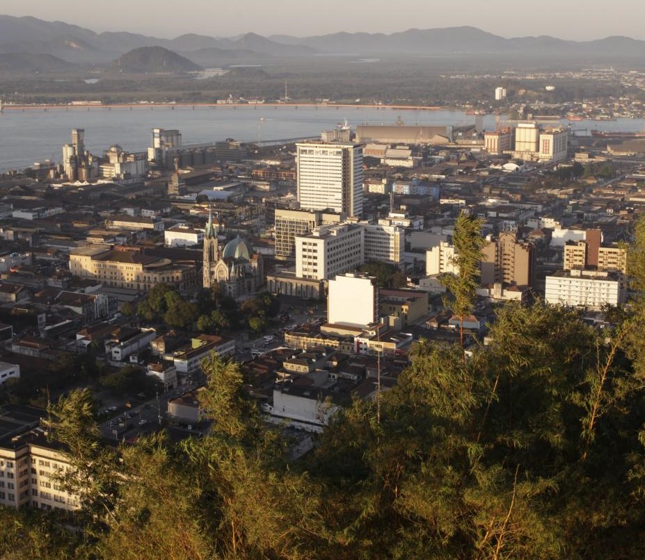 Centro de Santos visto do Monte Serrat