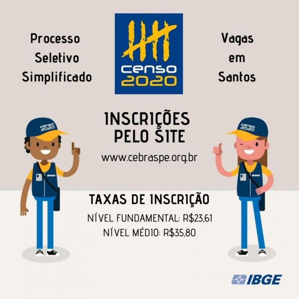 IBGE Censo 2020 em Santos