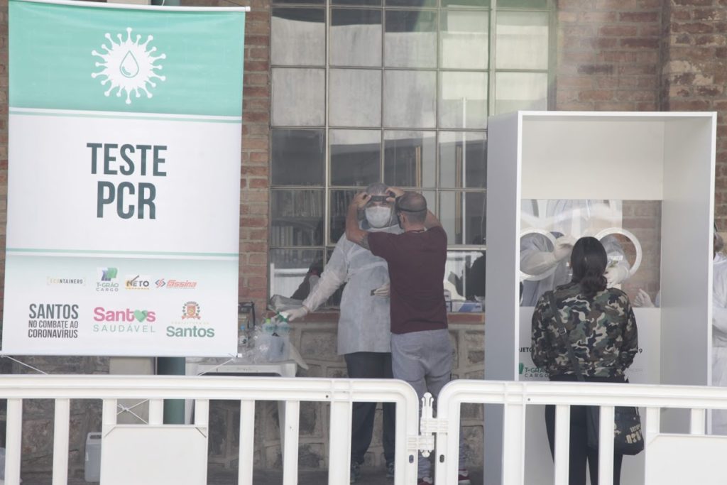 Teste da Covid-19 em drive thru de Santos pode ser feito até esta quinta (4)