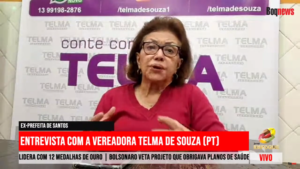 Ex-deputada e atual vereadora, Telma de Souza (PT) tem intenção de voltar à Câmara Federal, cargo que ocupou por 12 anos