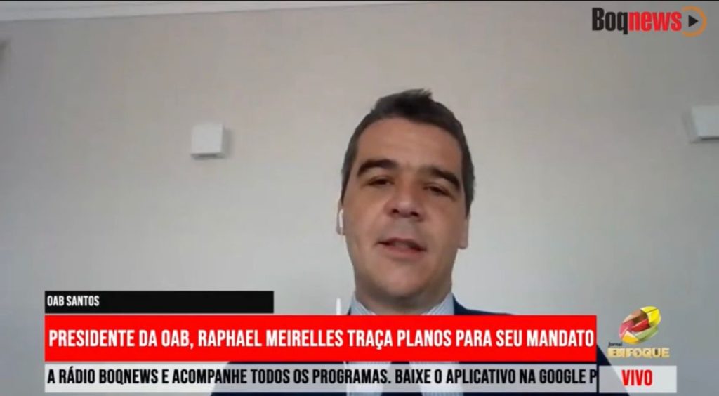 Presidente da OAB Santos, Raphael Meirelles fala dos planos para sua gestão