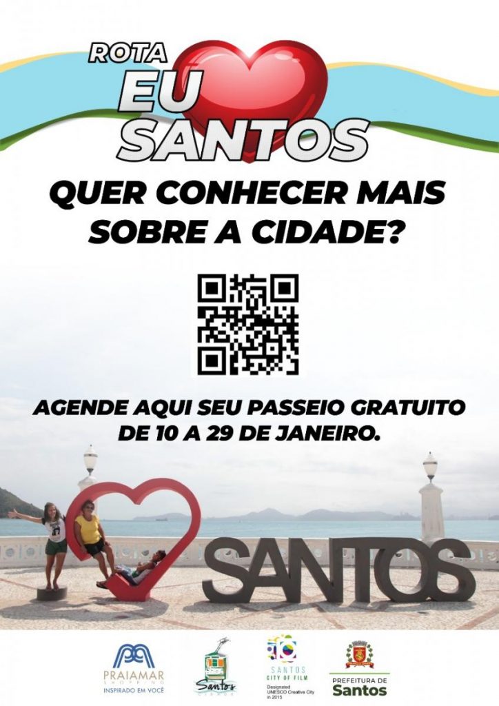 Exposição turística pela orla de Santos são atrações de Aniversário