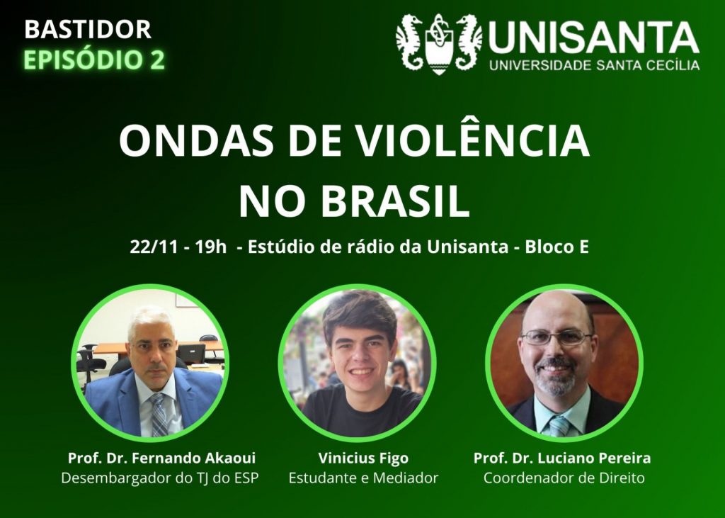 Alunos de jornalismo da Unisanta produzem podcast sobre violência no Brasil