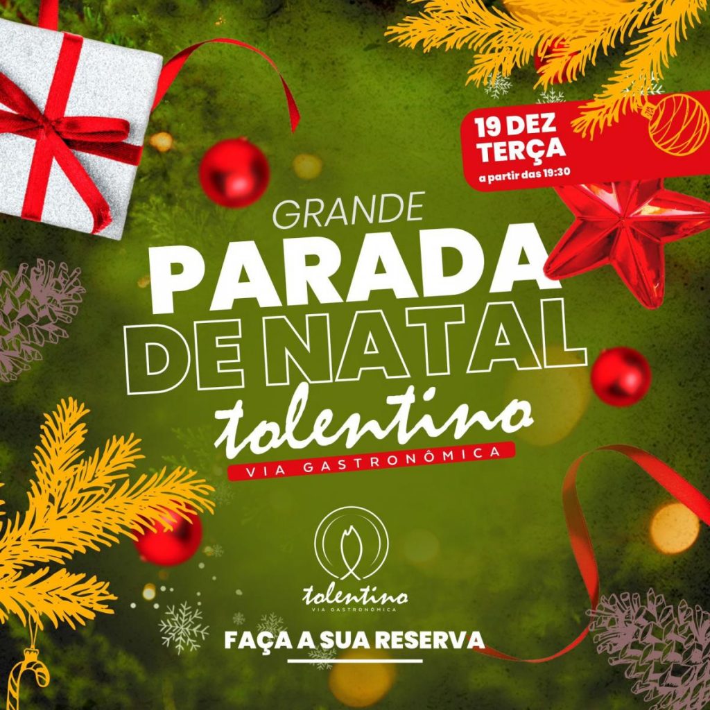 Parada de Natal vai encantar frequentadores da Rua Gastronômica em santos