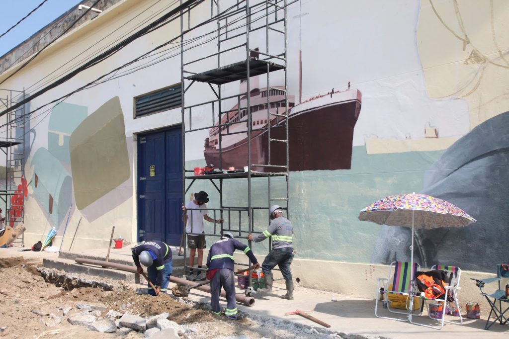Mural artístico no Centro de Santos celebrará os 150 anos da imigração italiana