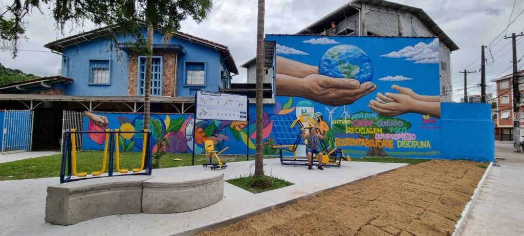 Mais quatro praças na área central de Santos são revitalizadas em março