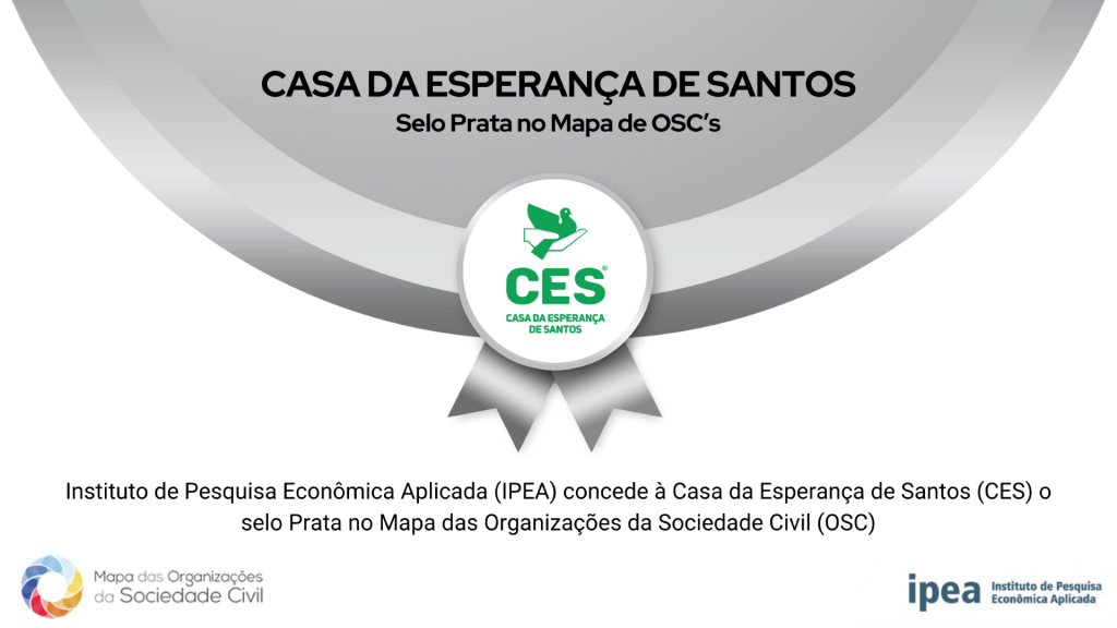 Casa da Esperança de Santos conquista selo prata do IPEA