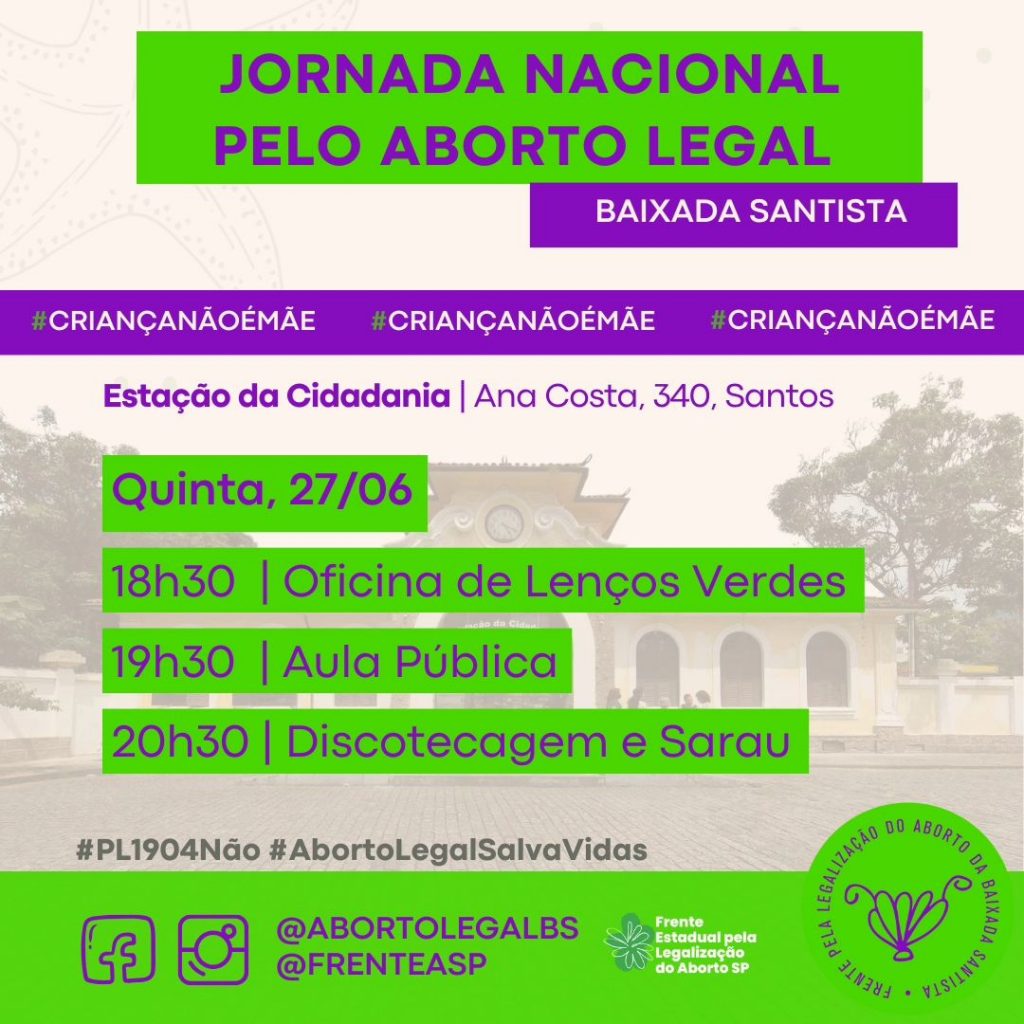 Frente pela Legalização do Aborto realiza atividades em Santos