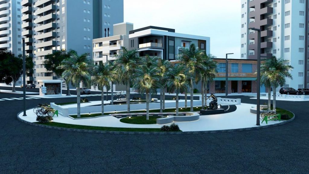 Começam as obras em praça que vai homenagear ciclistas e motociclistas em Santos