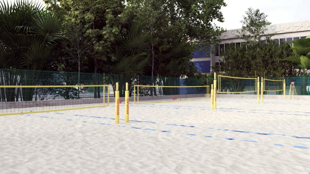 Quadras de esportes de areia começam a ser construídas no Centro Rebouças