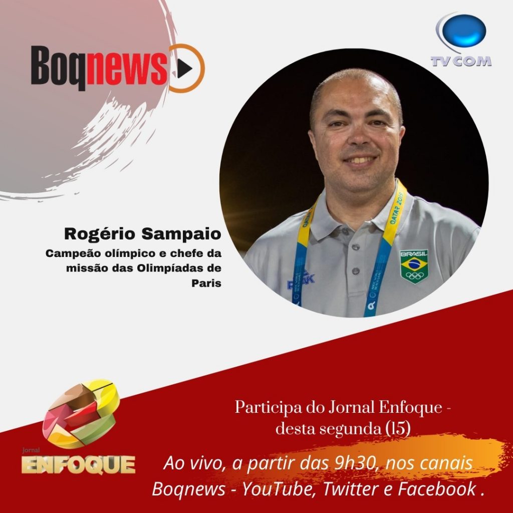 Campeão olímpico, Rogério Sampaio é o convidado do Jornal Enfoque desta segunda