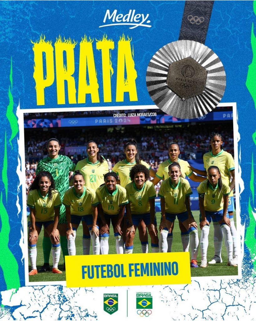 Brasil perde para os EUA e conquista a medalha de prata no futebol feminino