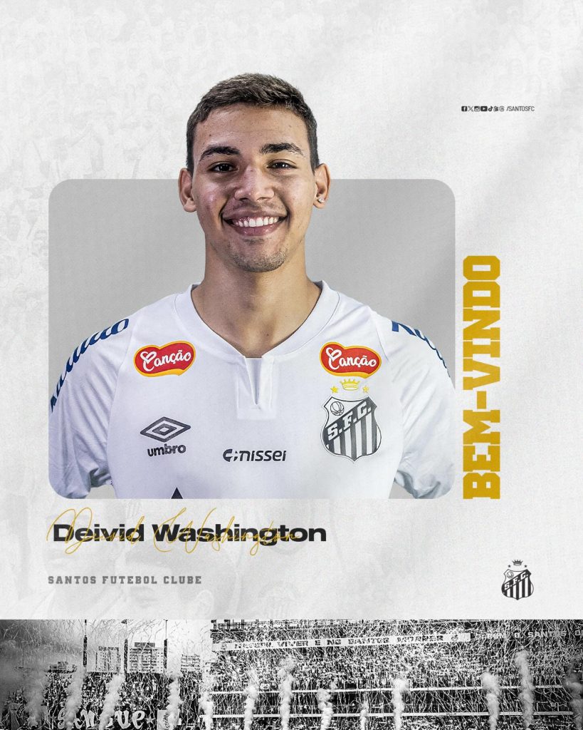 Santos FC anuncia a contratação de Deivid Washington