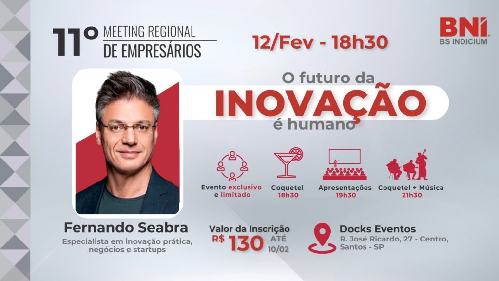 Fernando Seabra em Santos: Especialista em Inovação ministra palestra exclusiva