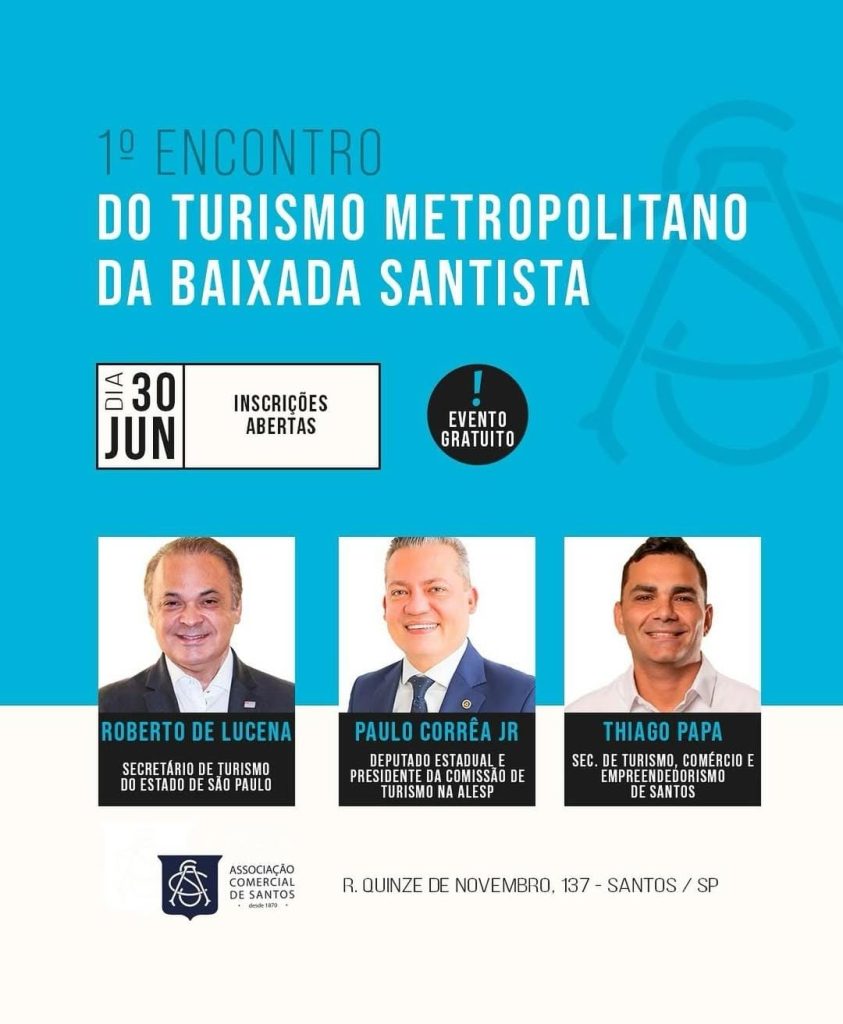 1º Encontro do Turismo Metropolitano da Baixada Santista reúne lideranças