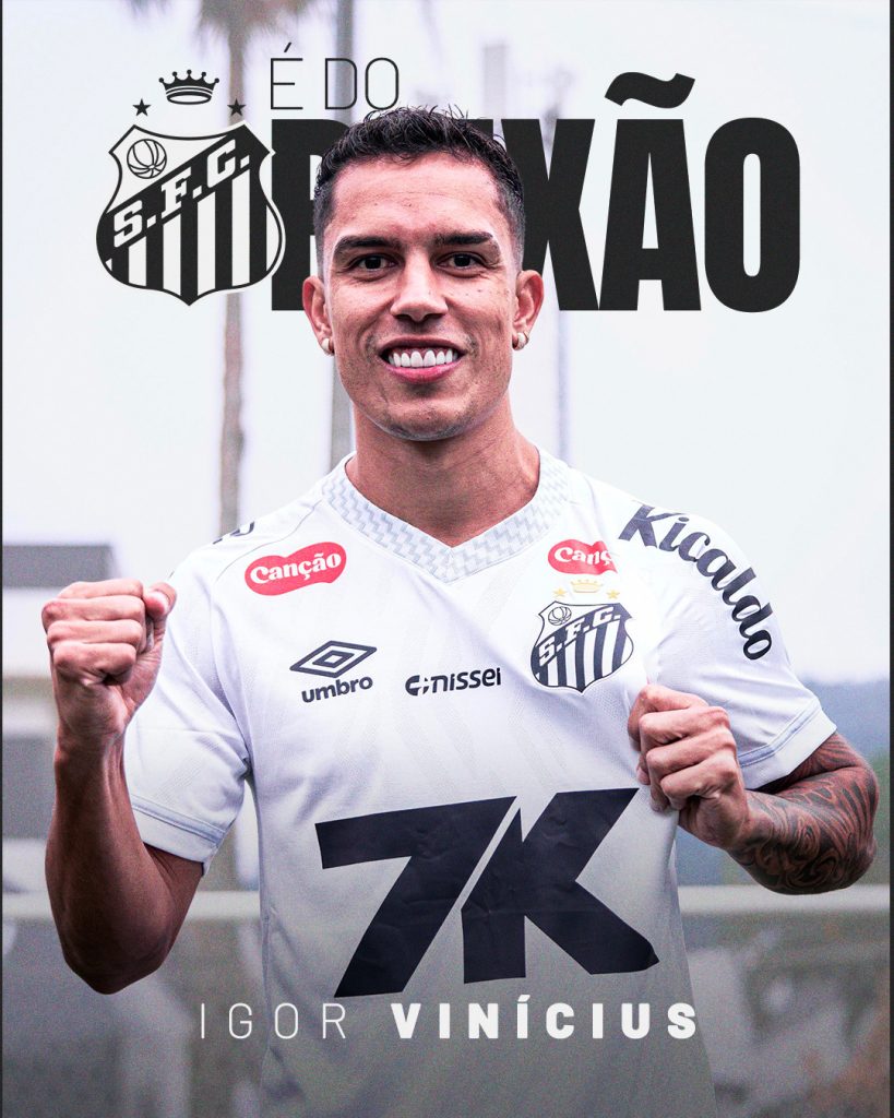 Lateral Igor Vinícius reforça o Santos FC para o Brasileirão