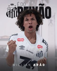 Willian Arão é o novo reforço do Santos FC