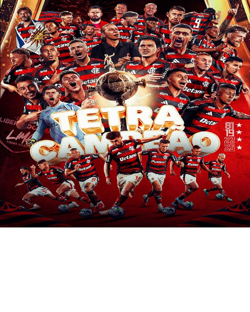 Flamengo vence e se torna o primeiro tetra campeão brasileiro da Libertadores
