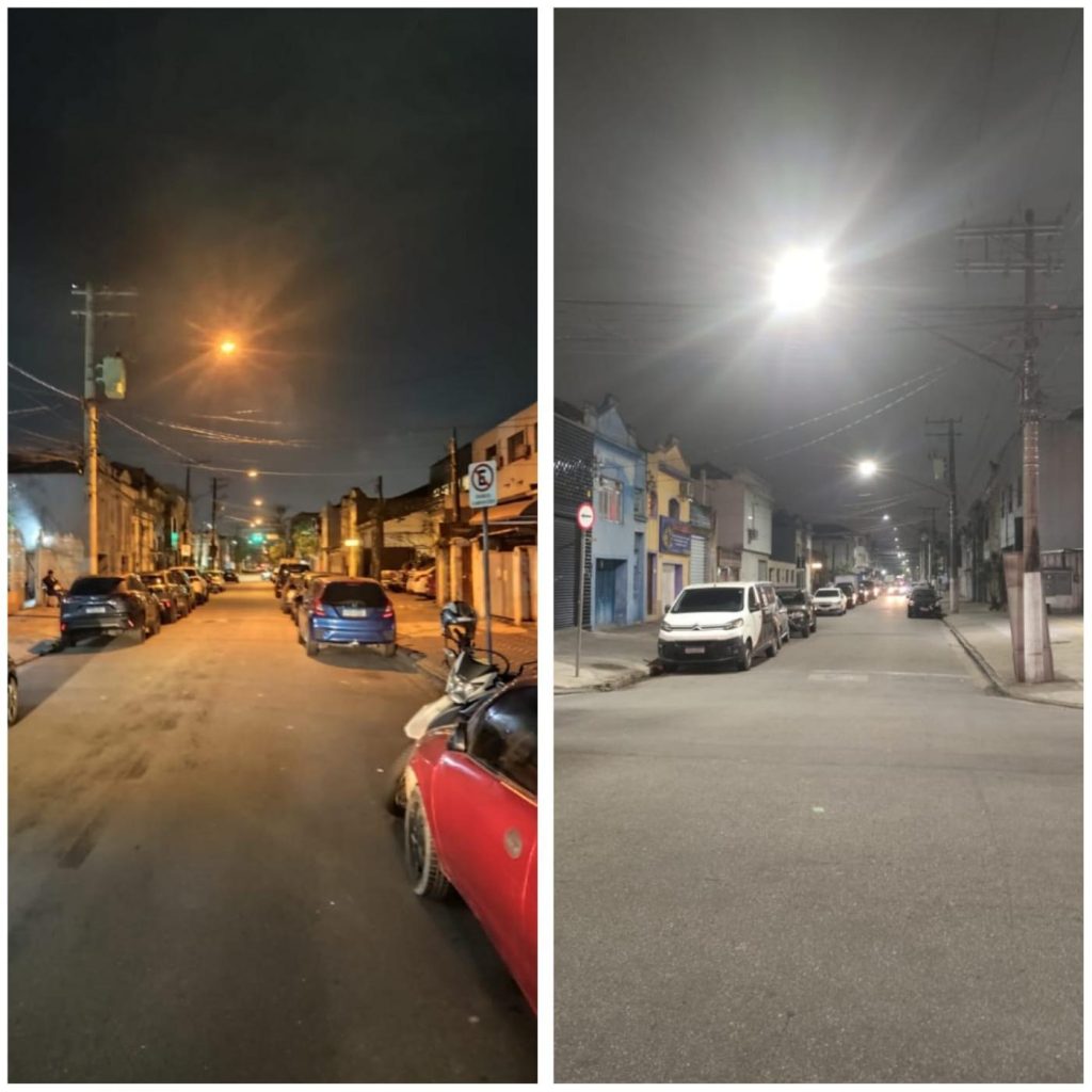 Santos amplia iluminação pública com LED em nove bairros