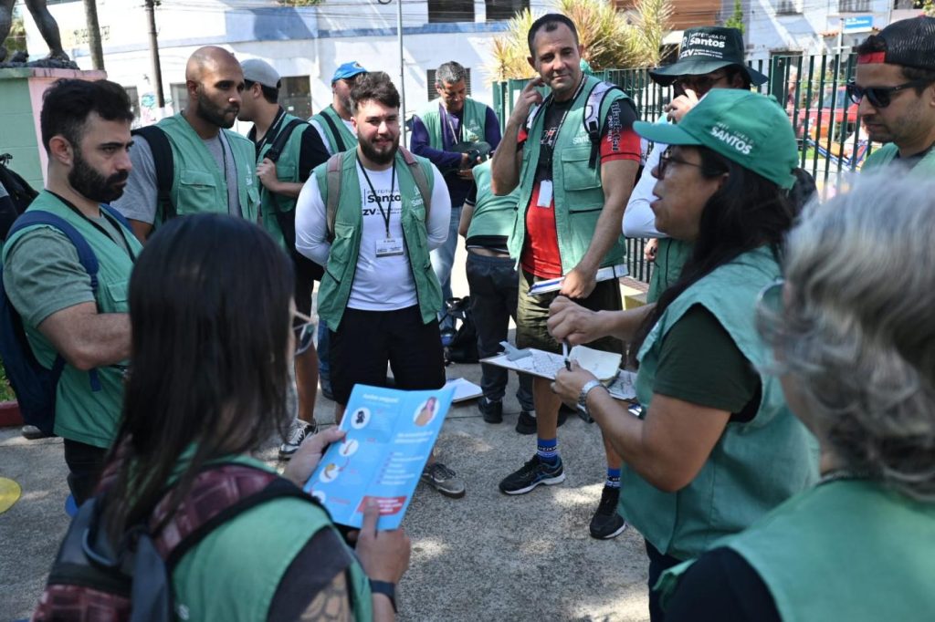 Marapé, em Santos, recebe segunda parte de mutirão contra o Aedes