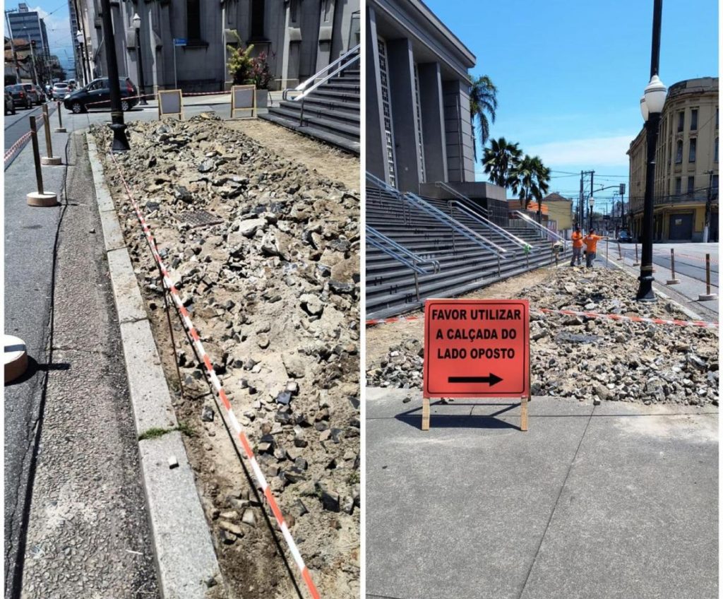 Santos retoma obras da Praça José Bonifácio