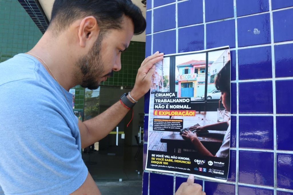 Santos inicia campanha de conscientização e combate ao trabalho infantil