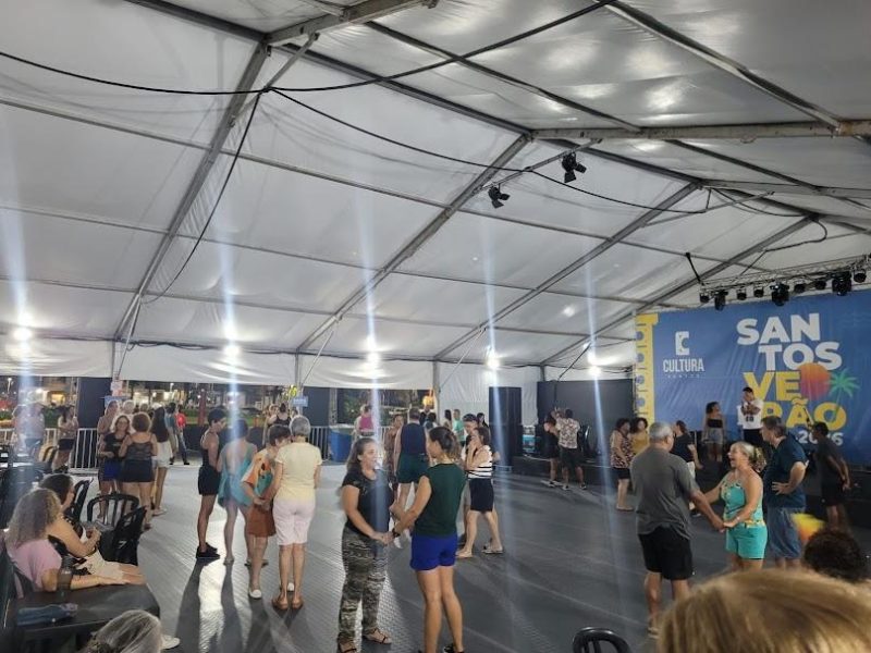Tenda Verão Santos 2026 Foto: Nilton Sergio/divulgação PMS