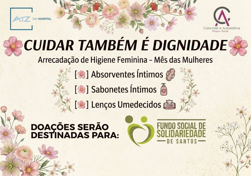 Hospital em Santos lança campanha por dignidade menstrual