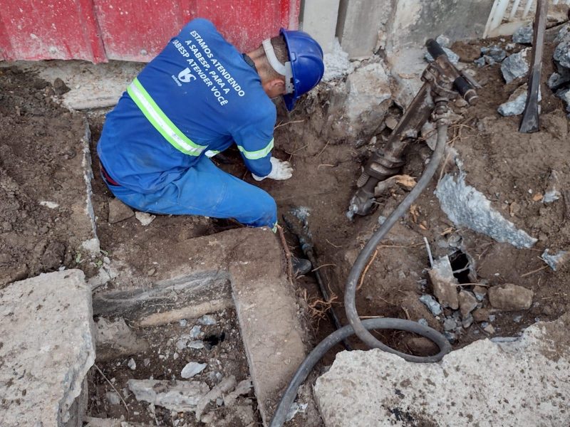 Obra Sabesp Baixada Santista