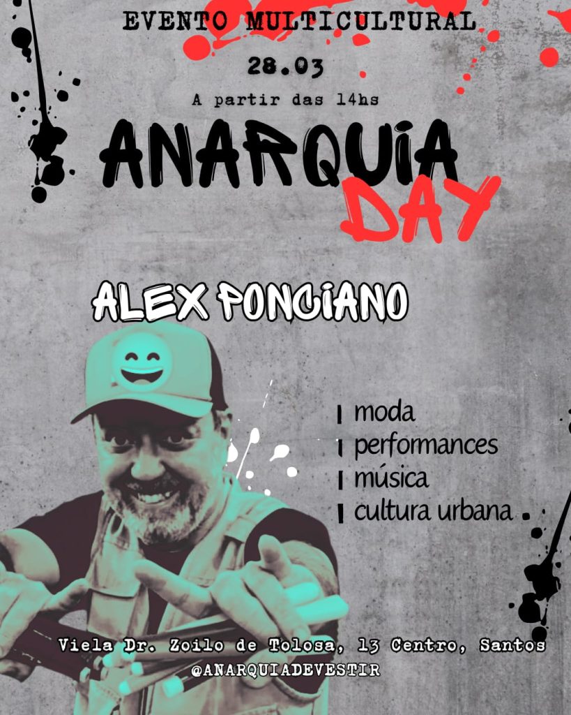 Anarquia Day acontece neste sábado com programação multicultural em Santos