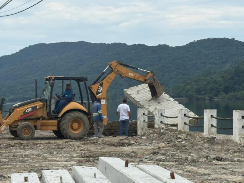 Avança a construção da futura pista de skate do Portinho Caruara, em Santos